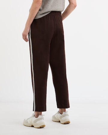 Tapered Side Stripe Ponte Trouser