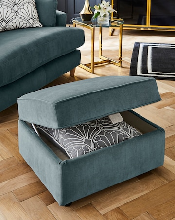 Joanna Hope Tilly Chenille Storage Footstool
