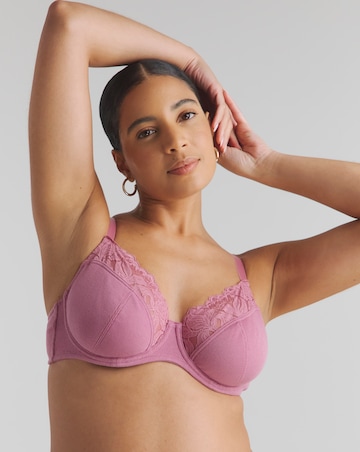Pretty Secrets (3 Pack) Harper Lace Ribbed Full Cup Wired Bras (B-G)