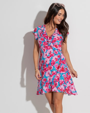 Pour Moi Penny Frill Wrap Woven Beach Dress