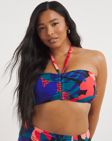 Tropical Mix and Match Non Wired Bandeau Bikini Top