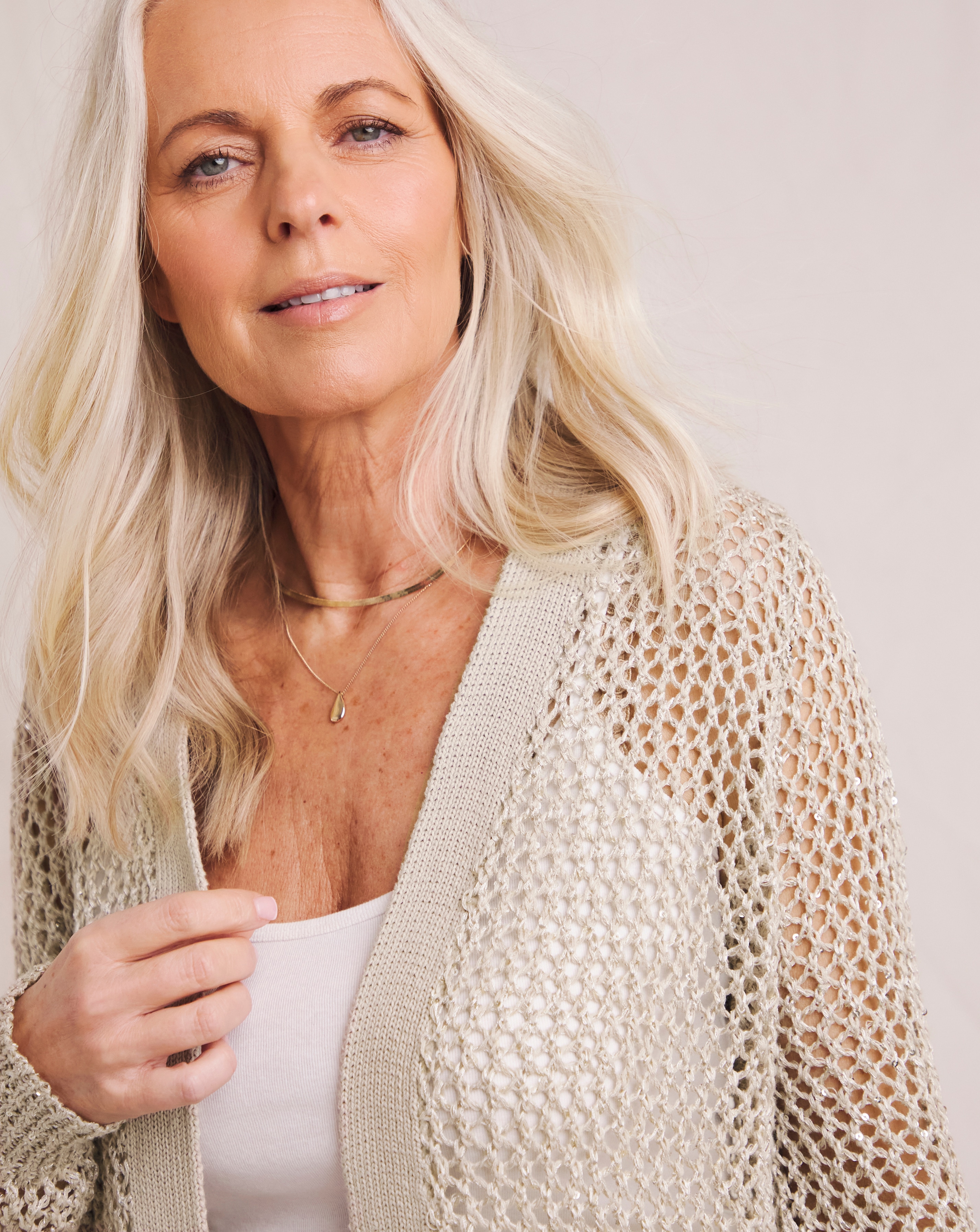 Julipa Sequin Crochet Cardigan | Fashion World