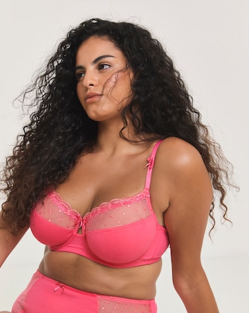 Pretty Secrets (2 Pack) Rachel Embroidered Balcony Wired Bras (B-G) Pink/Blue