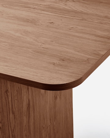 Oslo Panel End Dining Table with 6 Emilie Velvet Chairs