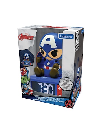 Captain America Night Light Alarm Clock