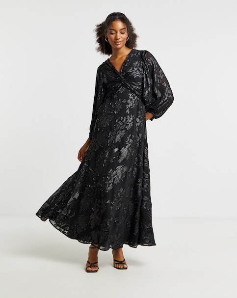 Joanna Hope Metallic Maxi Dress