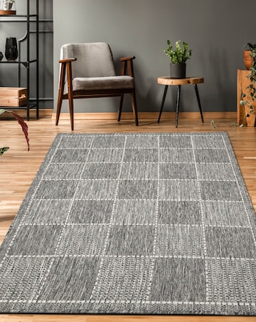 Checked Gel Flatweave Rug
