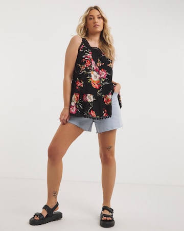 Joe Browns Contrast Crochet Floral Top