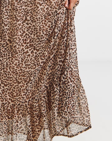 Simply Be Leopard Print Georgette Maxi Dress