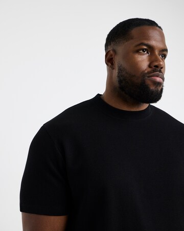 Jack & Jones Austin Waffle T-Shirt - Black