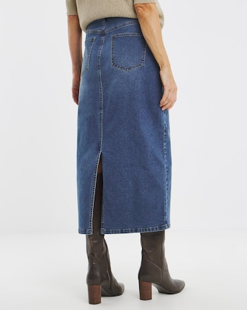 24/7 Mid Blue Maxi Skirt