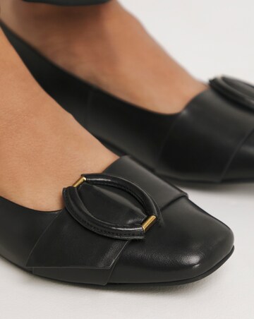 Anthology Meadow Leather Buckle Ballerina - Wide Fit (E)