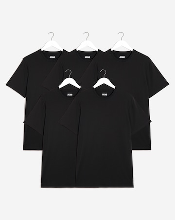 5 Pack Pure Cotton Crew Neck T-Shirts