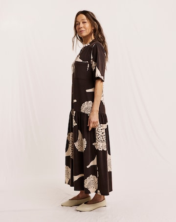 Julipa Petite Button Down Jersey Midi Dress