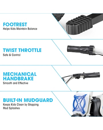 Xootz Cobolt E-Bike, Kids Electric 12V Ride-On Motorbike