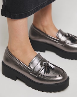 Jolene Tassle Chunky Loafer - Wide Fit (E)