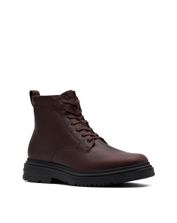 Clarks Badbury Hi Wp Boots - Brown Leather