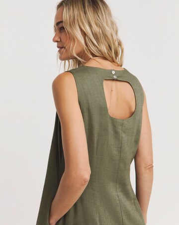 Linen Midi Shift Dress