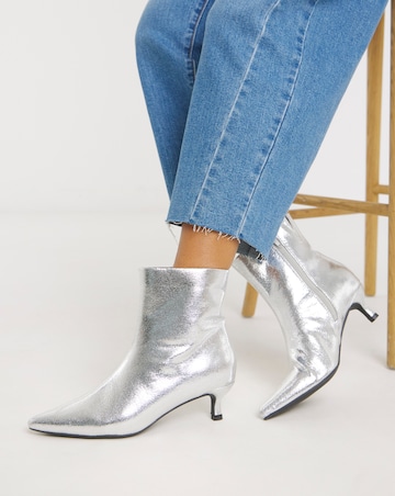 Mambo Kitten Heel Ankle Boots - Wide Fit (E)