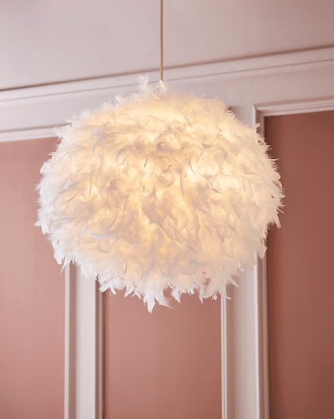 White Feather Easy Fit Pendant Shade