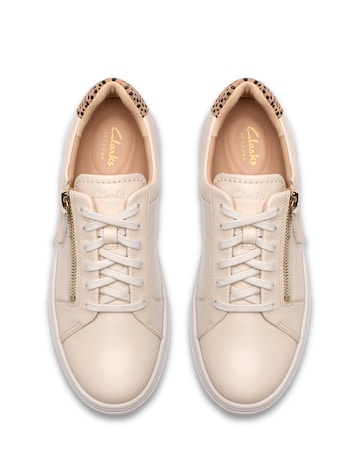 Clarks Cream Multi Hollyrose Zip Shoes - Standard Fit (D)