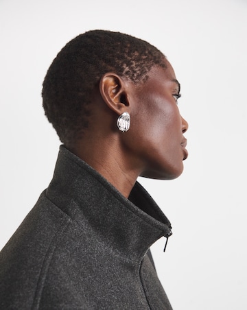 Charcoal Funnel Neck Jacket