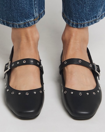 Penelope Embellished Mary Jane Ballerina Shoes Extra Wide EEE Fit