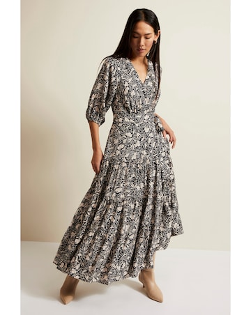 Phase Eight Kezia Floral Wrap Midi Dress