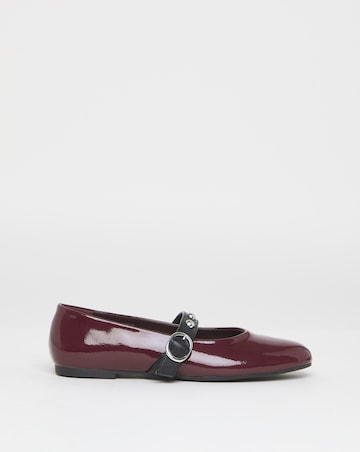 Optimism Studded Mary Jane Ballerina Shoes - Wide Fit (E)