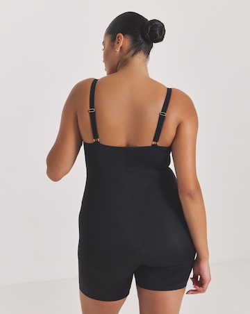 Figleaves Smoothing Shaping Wear Your Own Bra Thigh & Body Slimmer Black