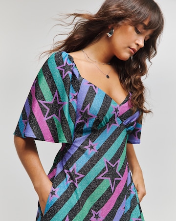 Twisted Wunder Angel Maxi Glitter Lurex Dress