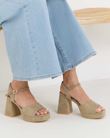 Chacha Platform Heel Sandals - Wide Fit (E)