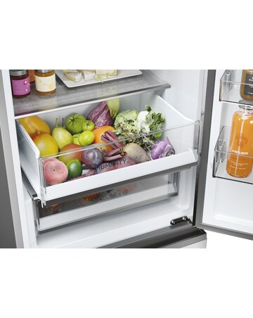 Haier HTW5618ENMG Combi Series 5 180cm Fridge Freezer - Inox