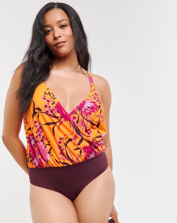MAGISCULPT Twist Front Blouson Swimsuit
