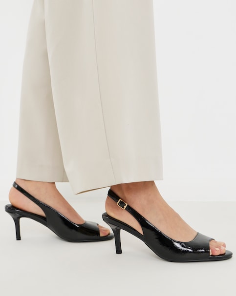 Bex Peep Toe Heel Sandals - Wide Fit (E)