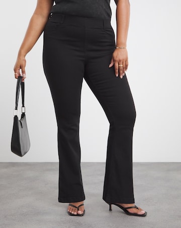 Erin Black Pull On Bootcut Jeggings