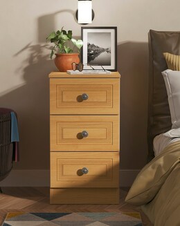 Richmond Ready Assembled 3 Drawer Bedside Table