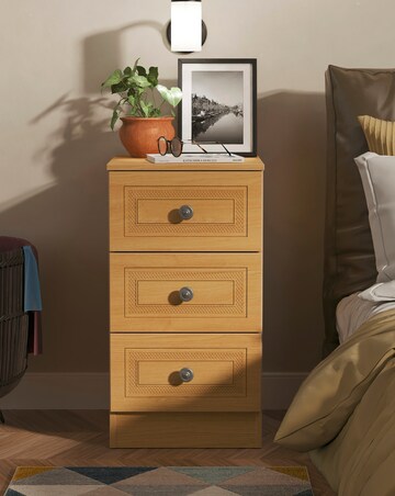 Richmond Ready Assembled 3 Drawer Bedside Table