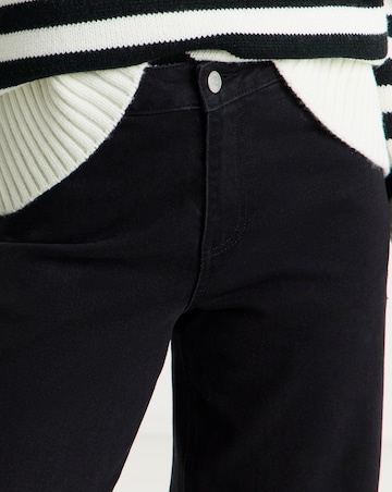 Simply Be Black Stretch Tapered Jeans