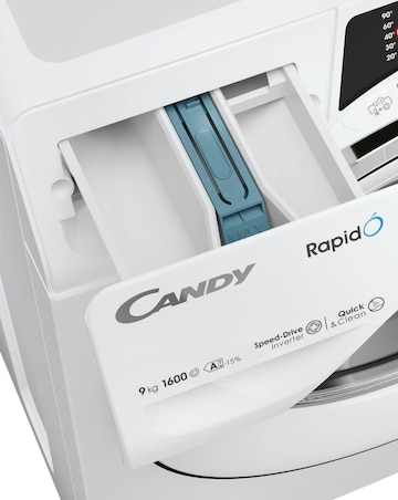 Candy Rapido 9kg 1600rpm Washing Machine - White + installation
