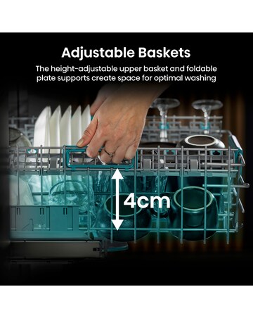 Hisense HV16CUK Fully Integrated Full Size Dishwasher 16 Place Settings Black