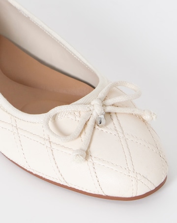 Santiago Quilted Ballerina Shoes - Wide Fit (E)