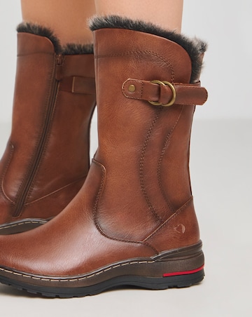 Heavenly Feet Bramble Warm Lined Buckle Boots Extra Wide EEE Fit