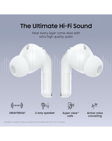 Samsung Galaxy Buds4 Pro with Galaxy AI - White