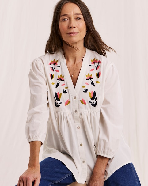 Julipa Embroidered Cotton Blouse