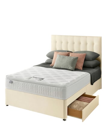 Silentnight 1000 Pocket Pillowtop Memory Divan Set with 2 Drawers