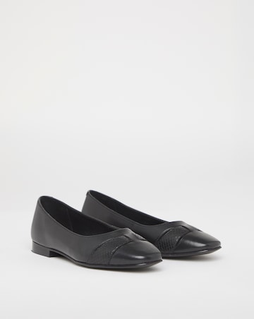 Heavenly Soles Genevieve Cut Out Detail Ballerinas - Wide Fit (E)