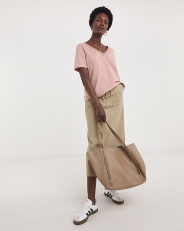 Blush Short Sleeve Bubble Hem Top