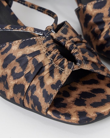 Charli Low Block Heel Soft Ruched Sandals - Extra Wide Fit (EEE)