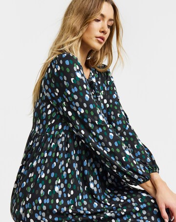 Simply Be Spot Print Supersoft Tie Neck Midi Dress